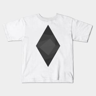 Minimalistic - Diamond Black Polygon Kids T-Shirt